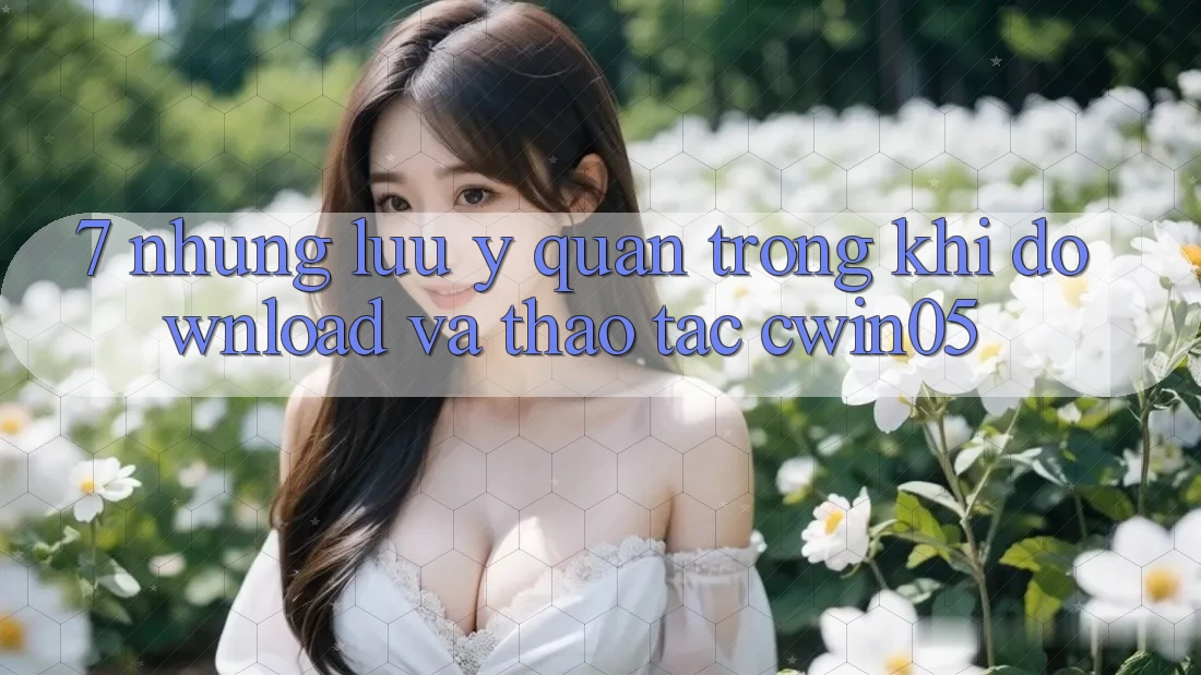 7. Những Lưu Ý Quan Trọng Khi Download Và Thao tác cwin05