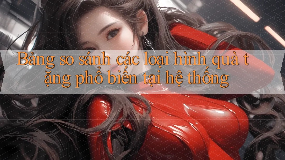 Bảng so sánh các loại hình quà tặng phổ biến tại hệ thống Bảng so sánh các loại hình quà tặng phổ biến tại hệ thống