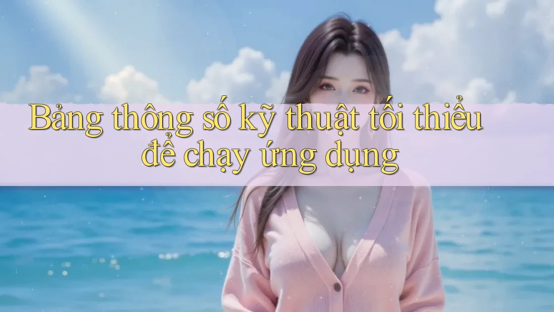 Bảng thông số kỹ thuật tối thiểu để chạy ứng dụng