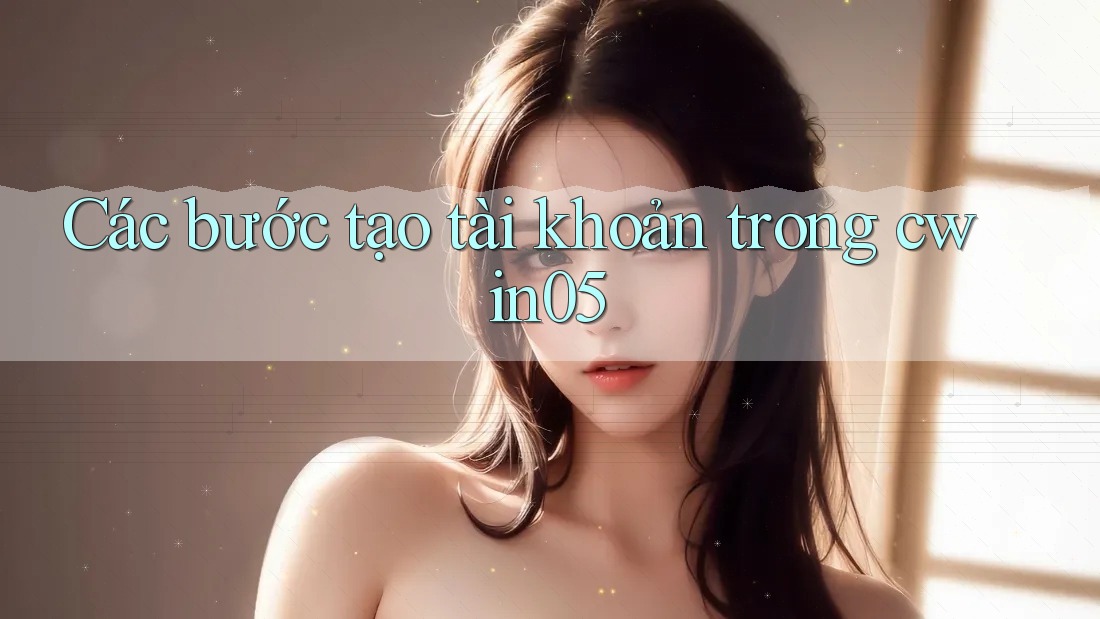 Các bước tạo tài khoản trong cwin05 Các bước tạo tài khoản trong cwin05