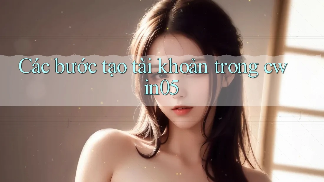 Các bước tạo tài khoản trong cwin05 Các bước tạo tài khoản trong cwin05