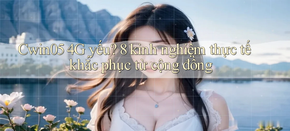 Cwin05 4G yếu 8 kinh nghiệm thực tế khắc phục từ cộng đồng