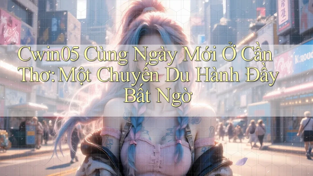 Cwin05 Cùng Ngày Mới Ở Cần Thơ: Một Chuyến Du Hành Đầy Bất Ngờ Cwin05 Cùng Ngày Mới Ở Cần Thơ: Một Chuyến Du Hành Đầy Bất Ngờ