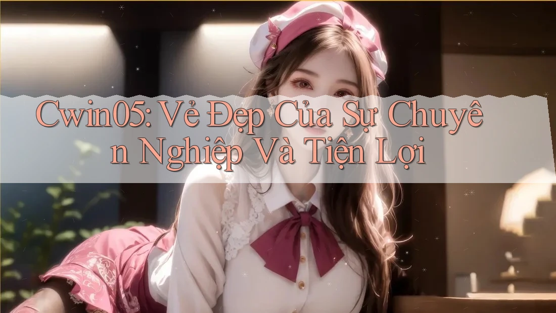 Cwin05: Vẻ Đẹp Của Sự Chuyên Nghiệp Và Tiện Lợi Cwin05: Vẻ Đẹp Của Sự Chuyên Nghiệp Và Tiện Lợi