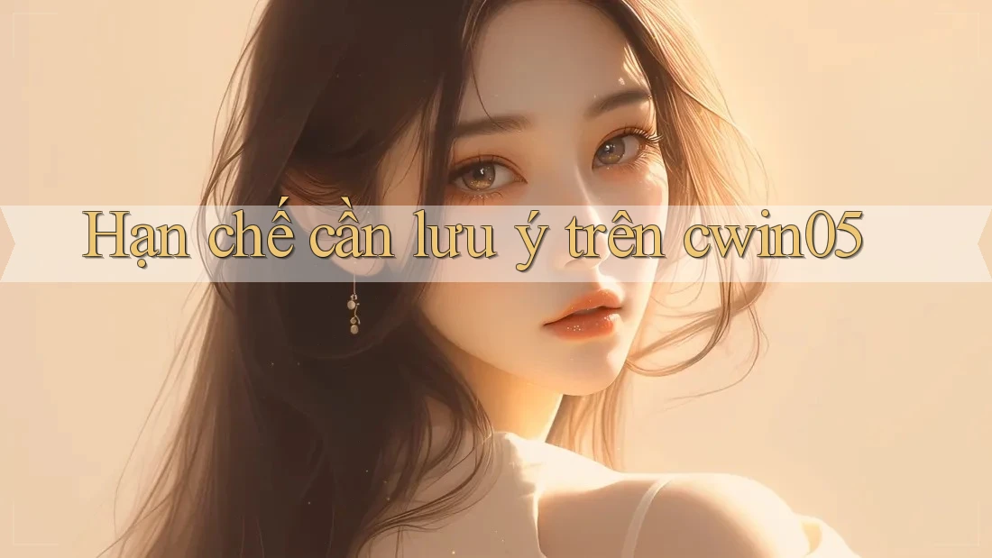 Hạn chế cần lưu ý trên cwin05 Hạn chế cần lưu ý trên cwin05