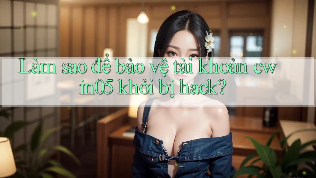 Làm sao để bảo vệ tài khoản cwin05 khỏi bị hack?