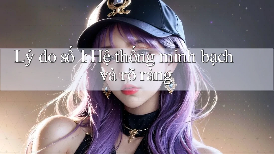 Lý do số 1: Hệ thống minh bạch và rõ ràng