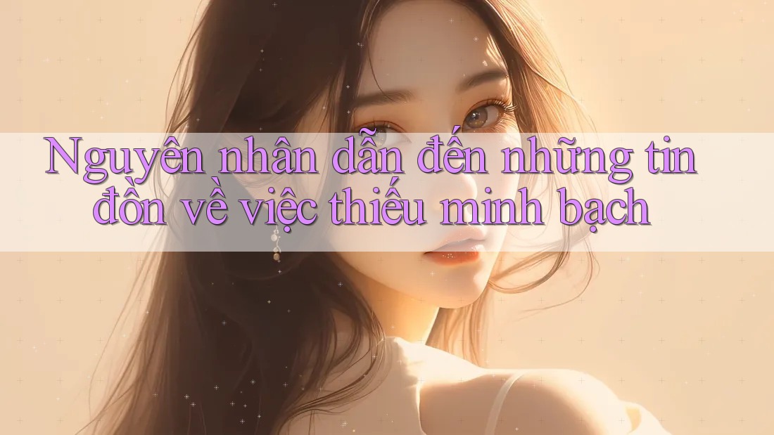 Nguyên nhân dẫn đến những tin đồn về việc thiếu minh bạch