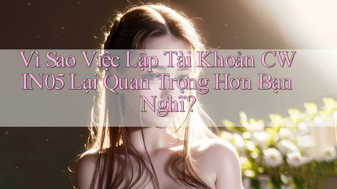 Vì Sao Việc Lập Tài Khoản CWIN05 Lại Quan Trọng Hơn Bạn Nghĩ? Vì Sao Việc Lập Tài Khoản CWIN05 Lại Quan Trọng Hơn Bạn Nghĩ?