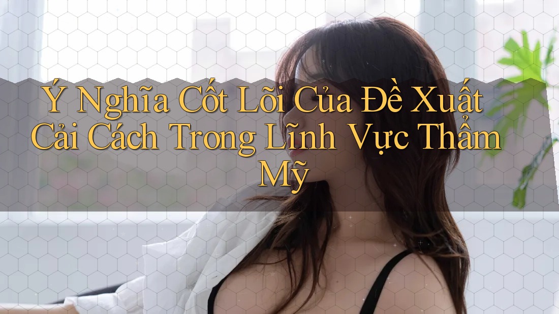 Ý Nghĩa Cốt Lõi Của Đề Xuất Cải Cách Trong Lĩnh Vực Thẩm Mỹ